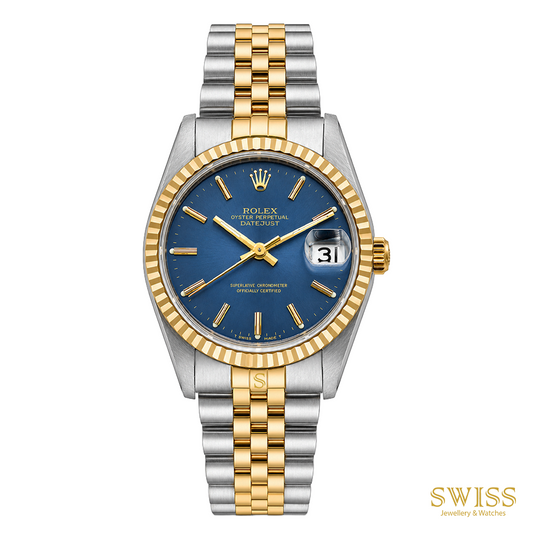 Rolex Lady Datejust Steel Gold Blue Dial