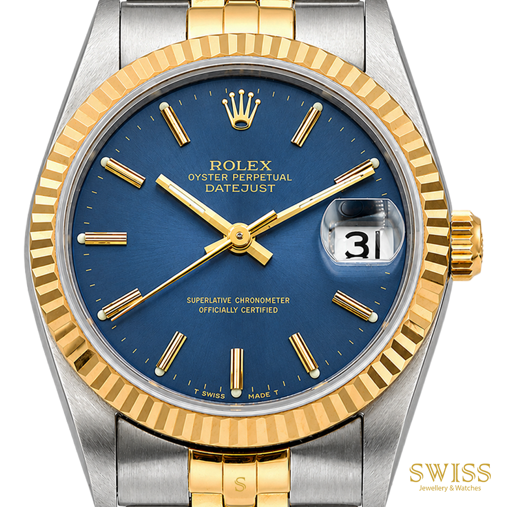 Rolex Lady Datejust Steel Gold Blue Dial