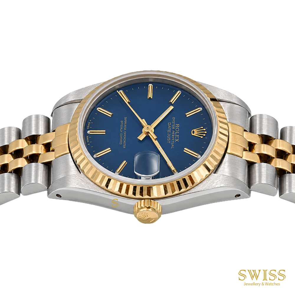 Rolex Lady Datejust Steel Gold Blue Dial