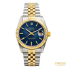 Rolex Lady Datejust 31  Steel Gold Blue Dial Watch