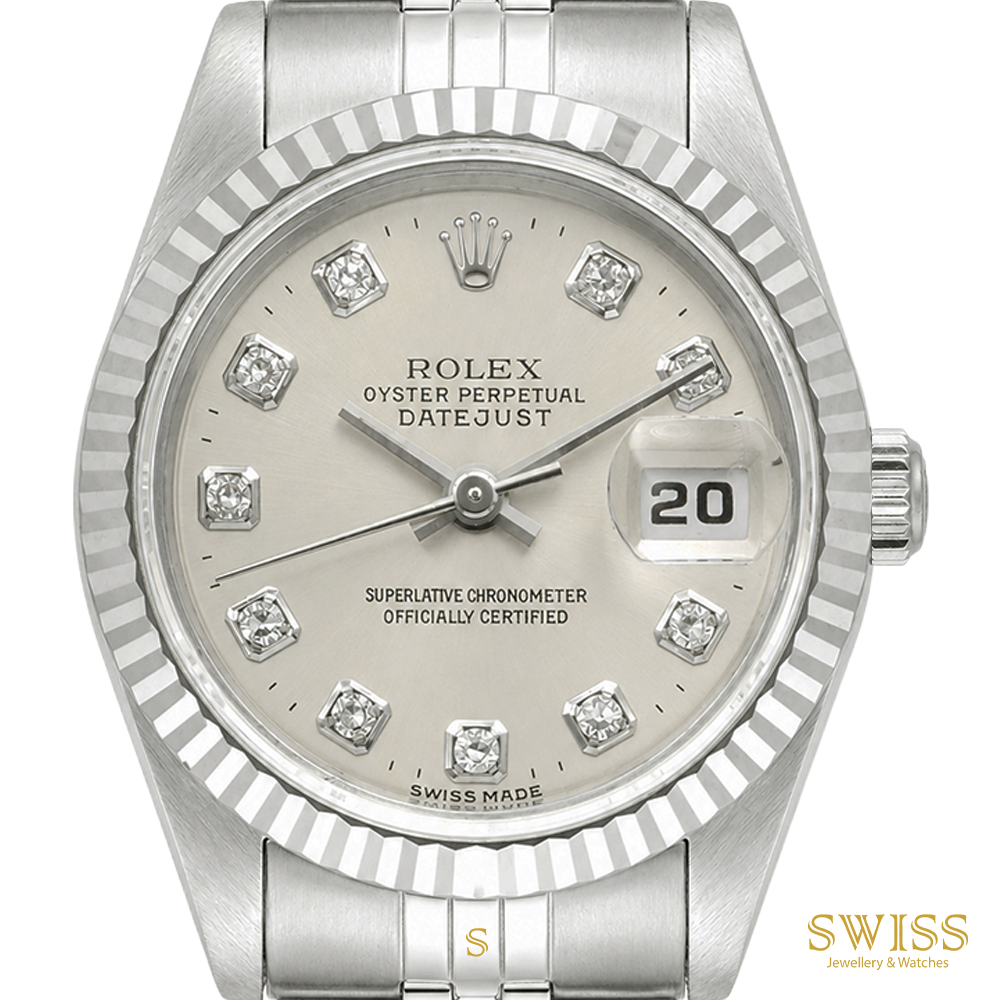 Rolex Lady Datejust 26 Steel Diamond Dial Watch