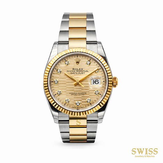 Rolex Datejust 36 Steel & Gold Diamond Dial Champagne 36mm