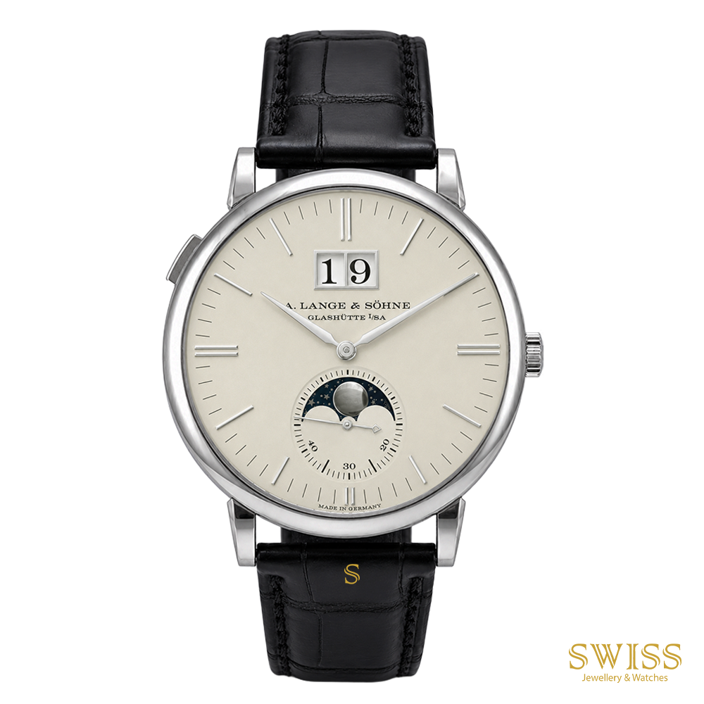 A. Lange & Söhne Saxonia Moon Phase White Gold