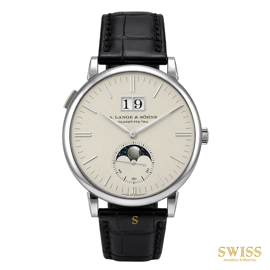 A. Lange & Söhne Saxonia Moon Phase White Gold