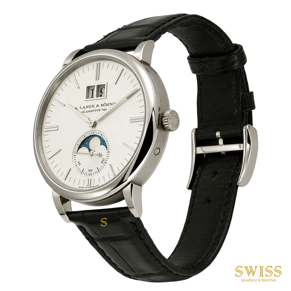 A. Lange & Söhne Saxonia Moon Phase White Gold