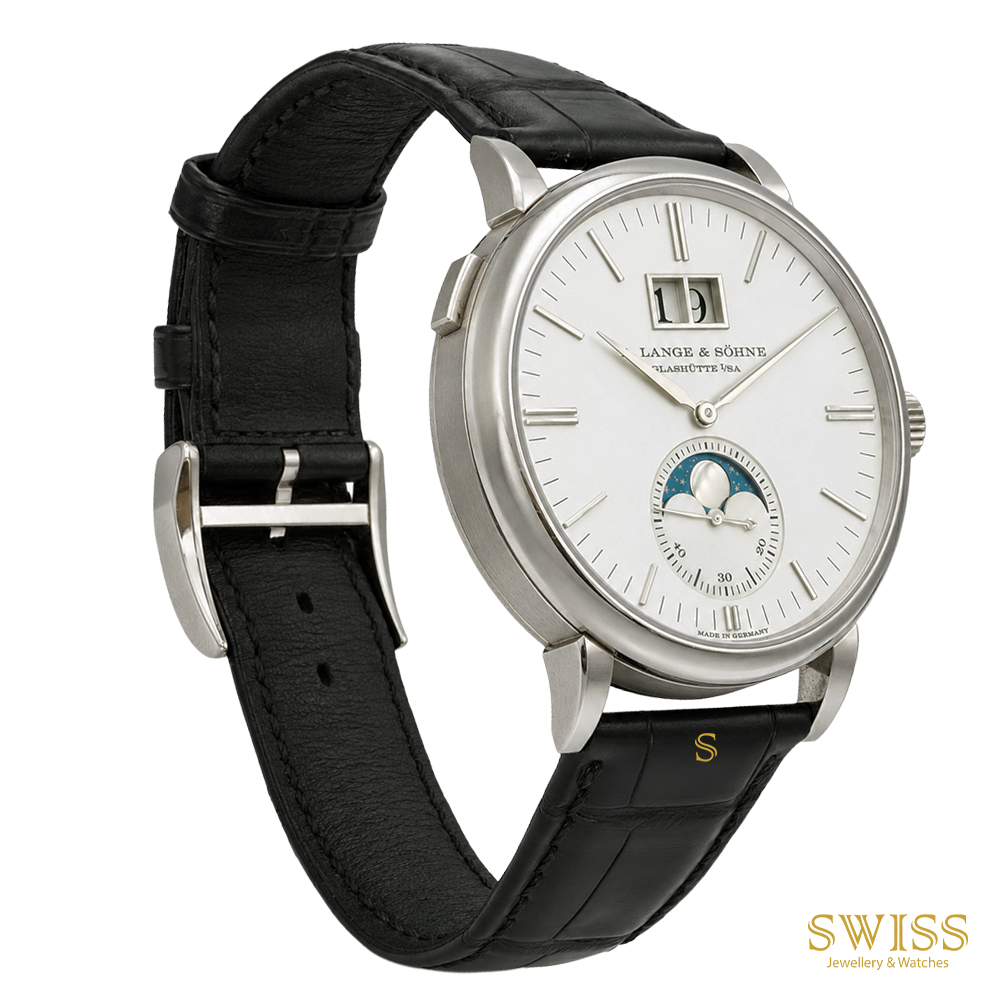 A. Lange & Söhne Saxonia Moon Phase White Gold