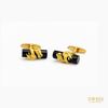 Carrera y Carrera Dragon Gold Onyx Cufflinks DA10424