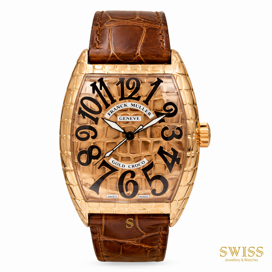 Franck Muller Cintrée Curvex Croco Rose Gold