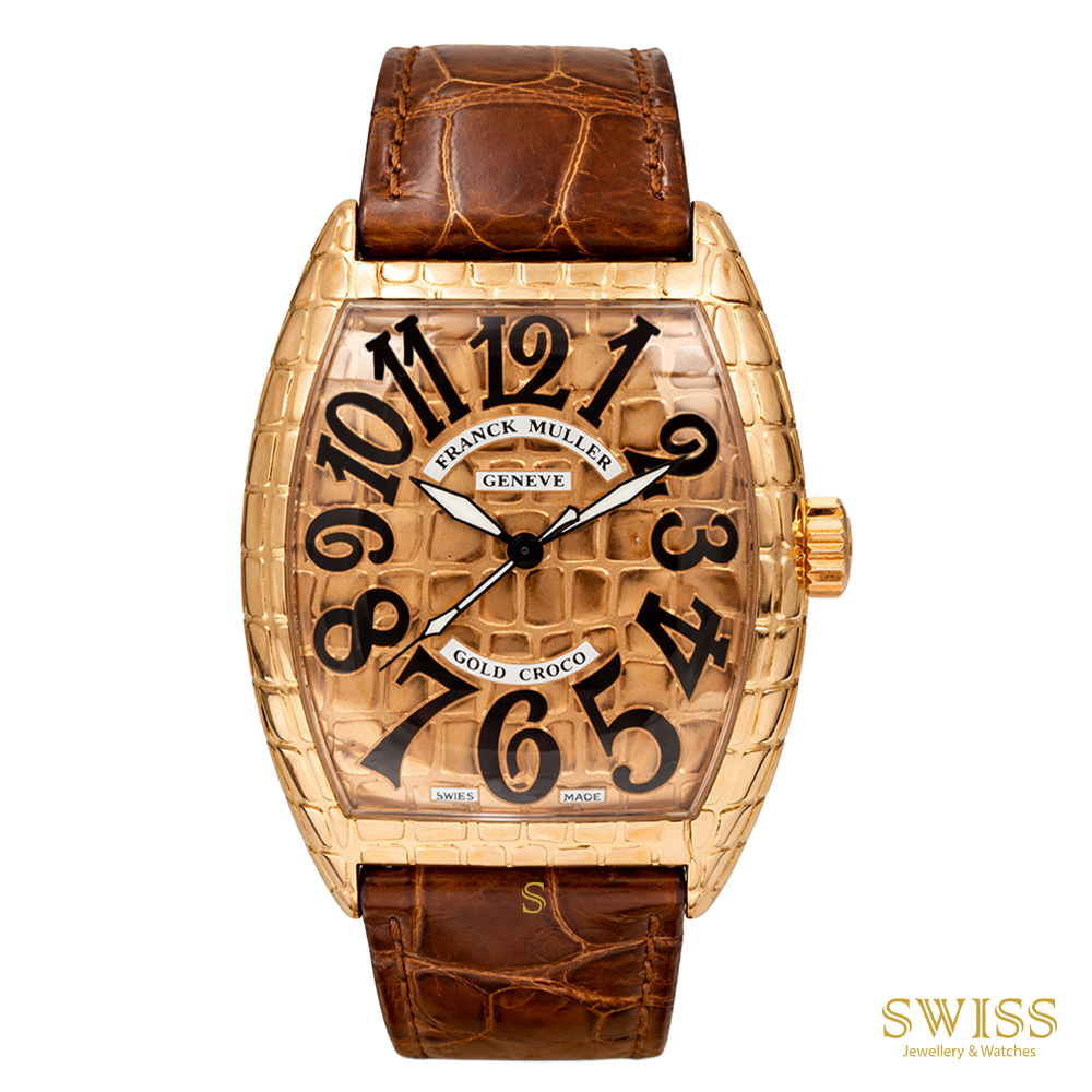 Franck Muller Cintrée Curvex Croco Rose Gold