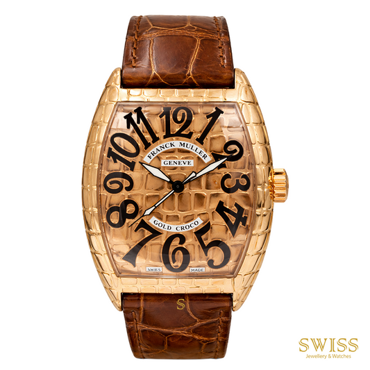 Franck Muller Cintrée Curvex Croco Rose Gold