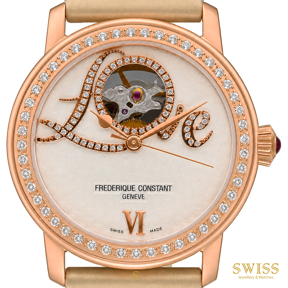 Frederique Constant Ladies Automatic Heart Beat Diamond Watch