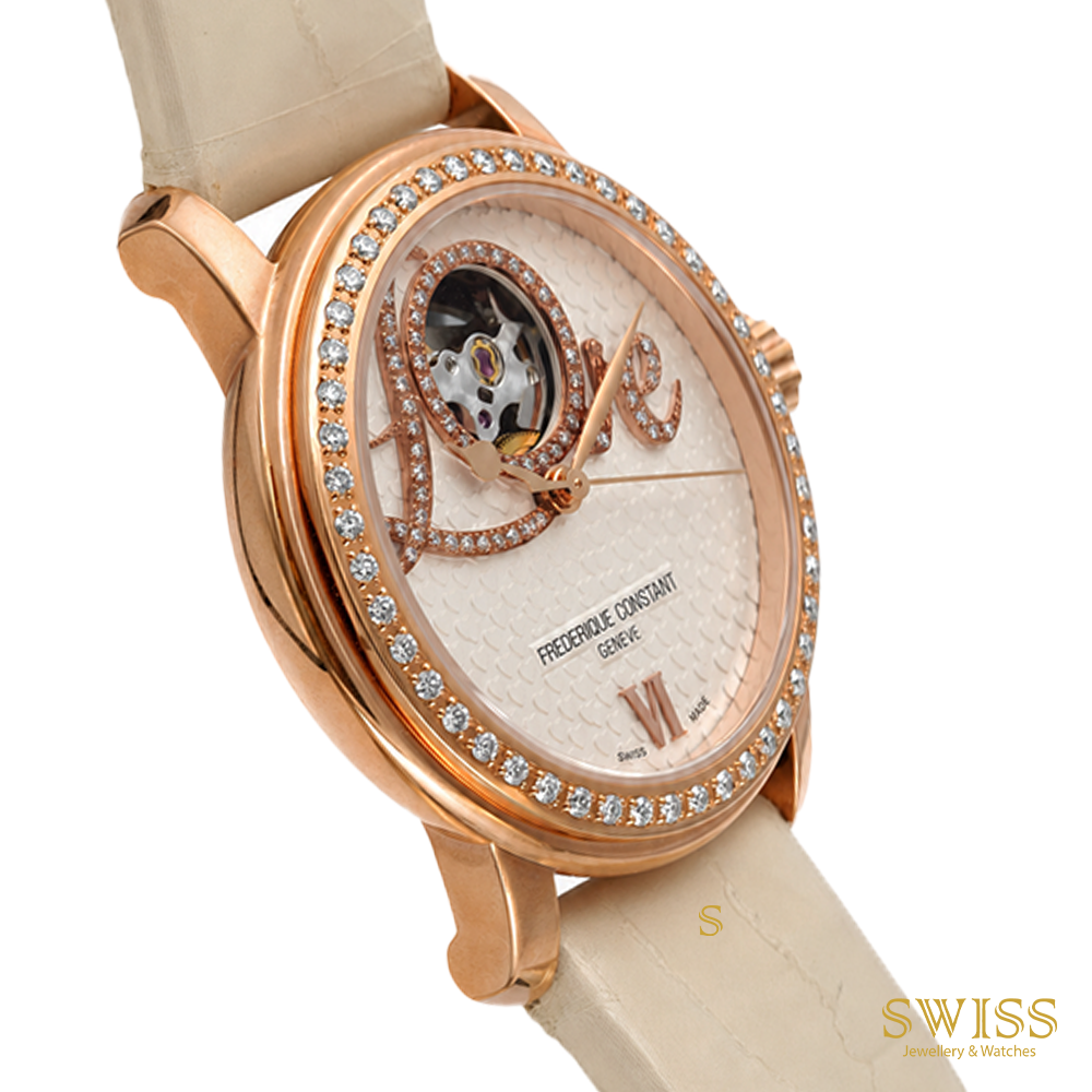 Frederique Constant Ladies Automatic Heart Beat Diamond Watch
