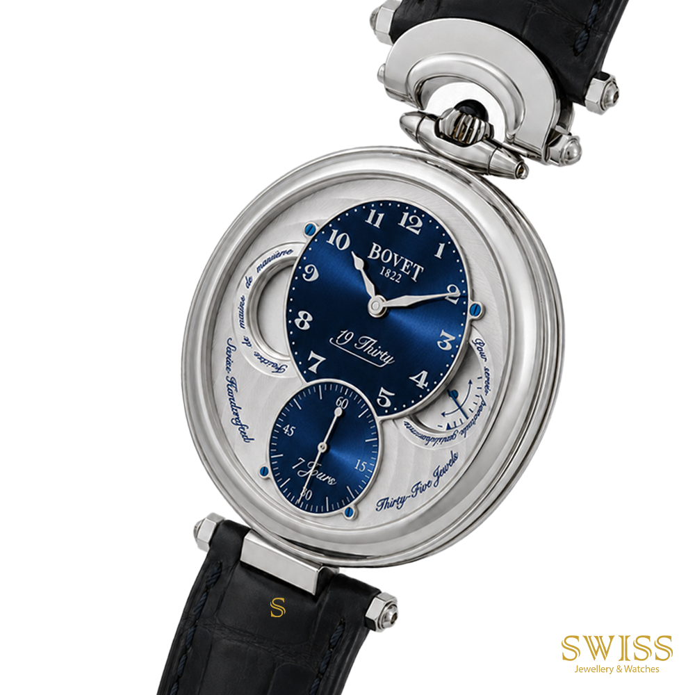 Bovet 19Thirty Fleurier Blue Dial Stainless Steel