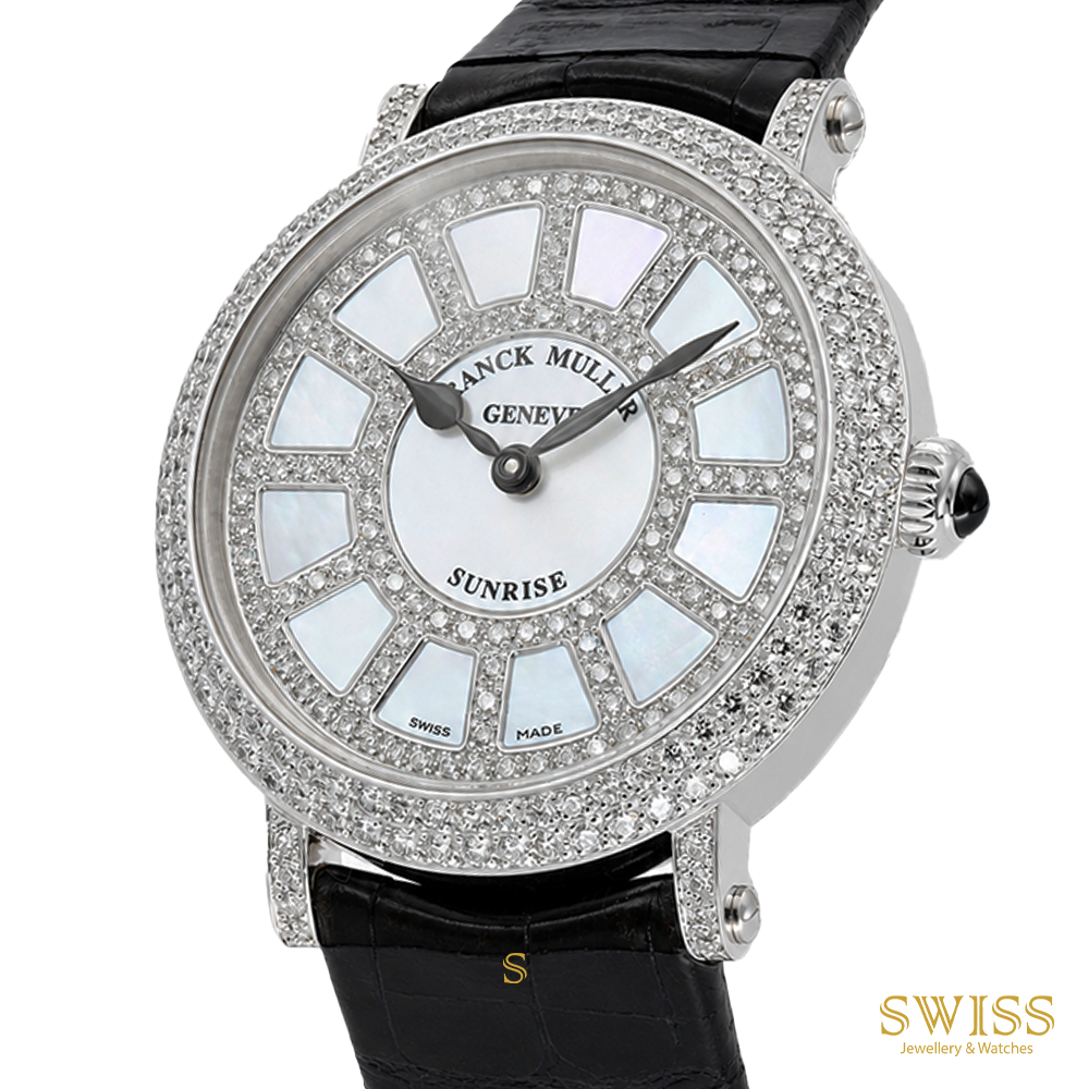 Franck Muller Round Diamond Sunrise – White Gold Elegance