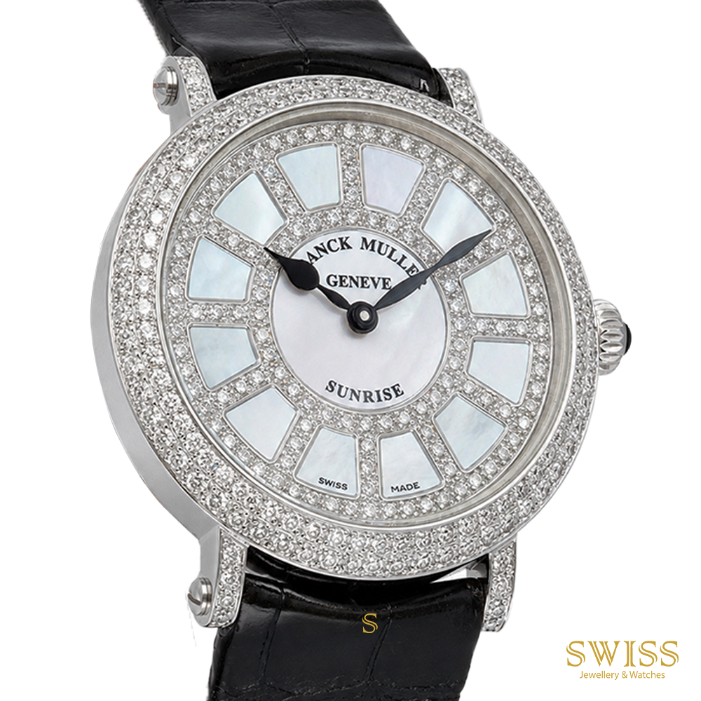 Franck Muller Round Diamond Sunrise – White Gold Elegance
