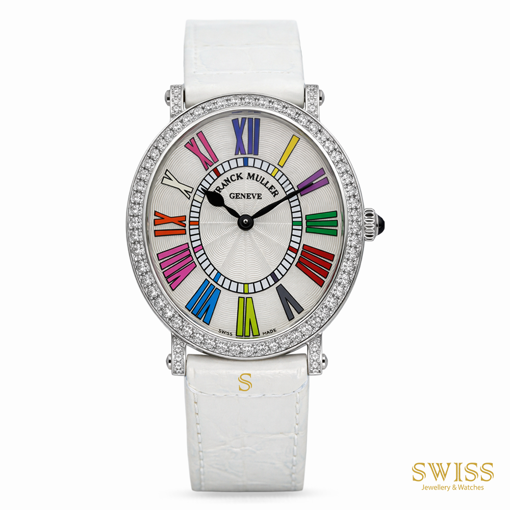 Franck Muller Round Color Dreams Diamond White Strap