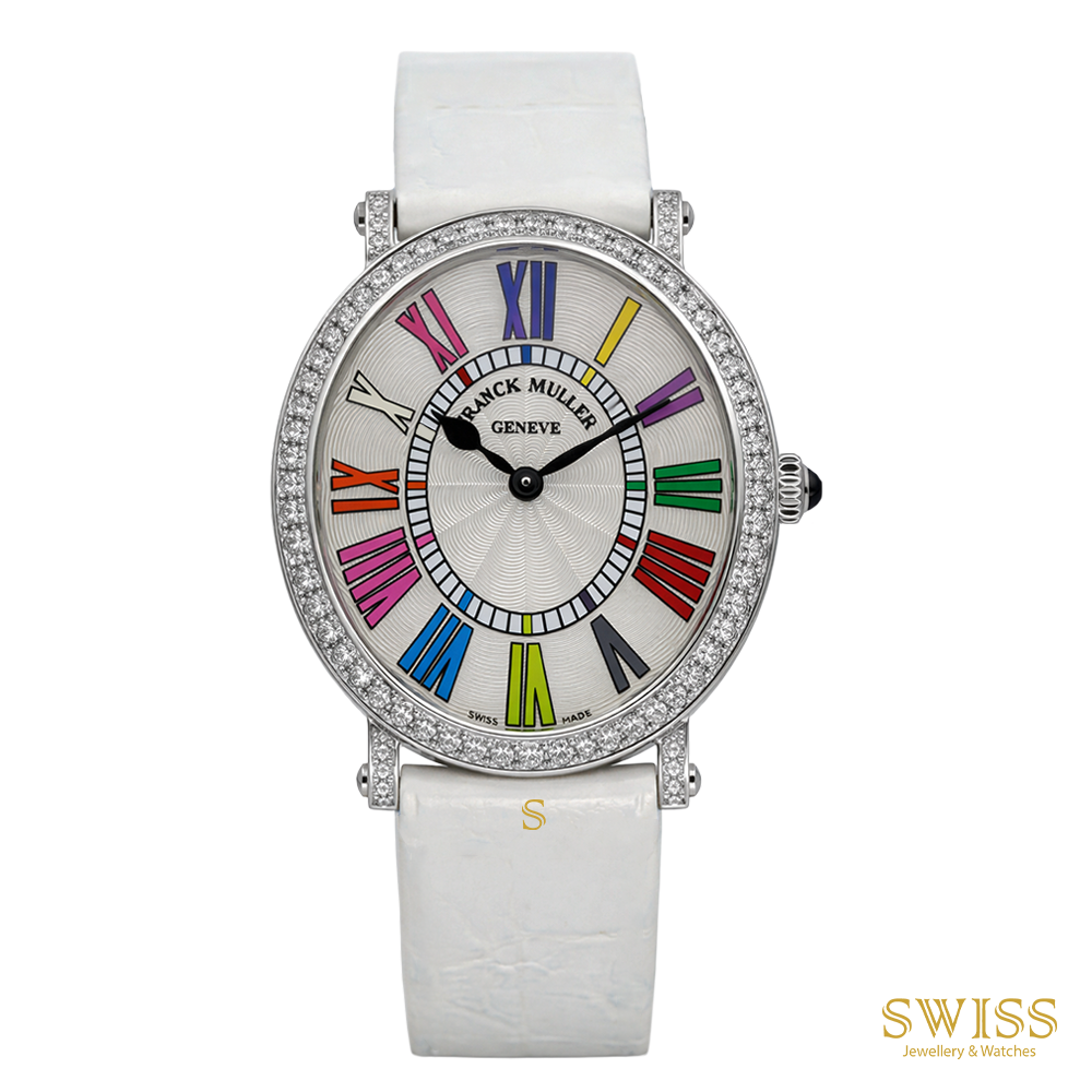 Franck Muller Round Color Dreams Diamond White Strap