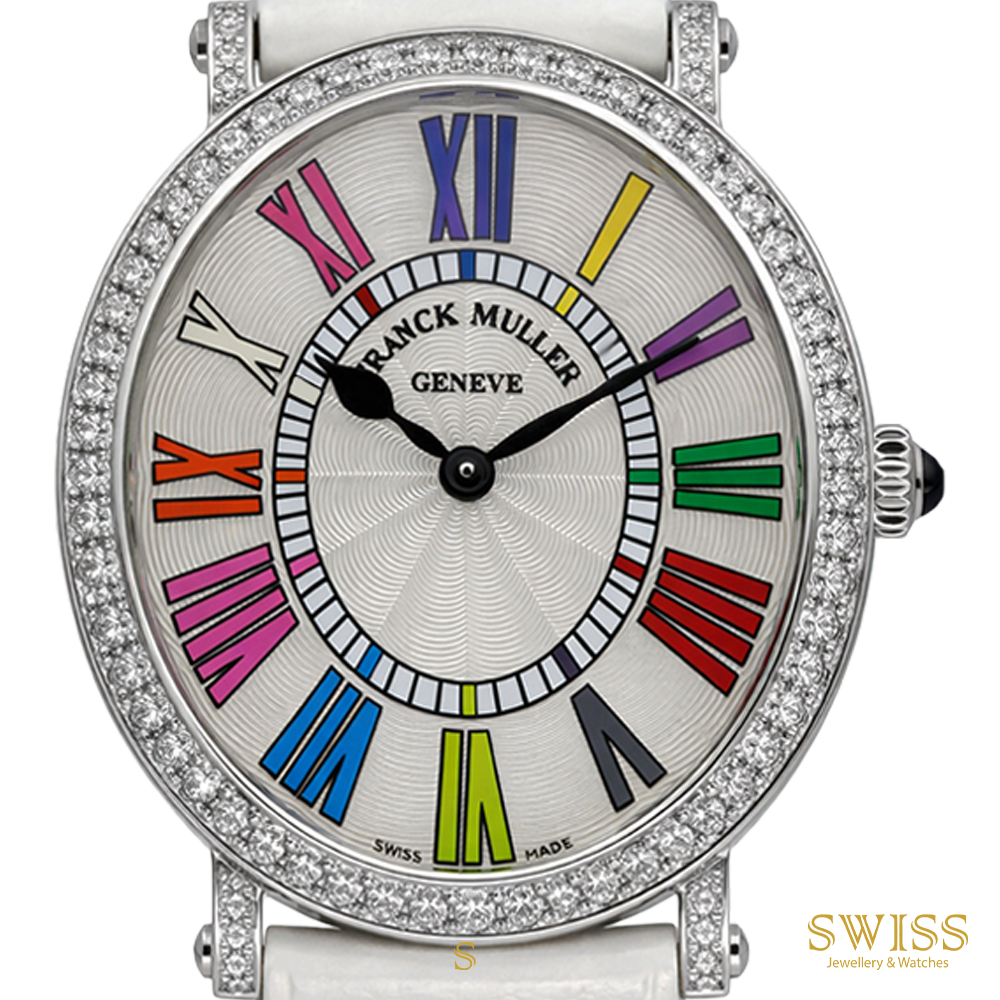 Franck Muller Round Color Dreams Diamond White Strap