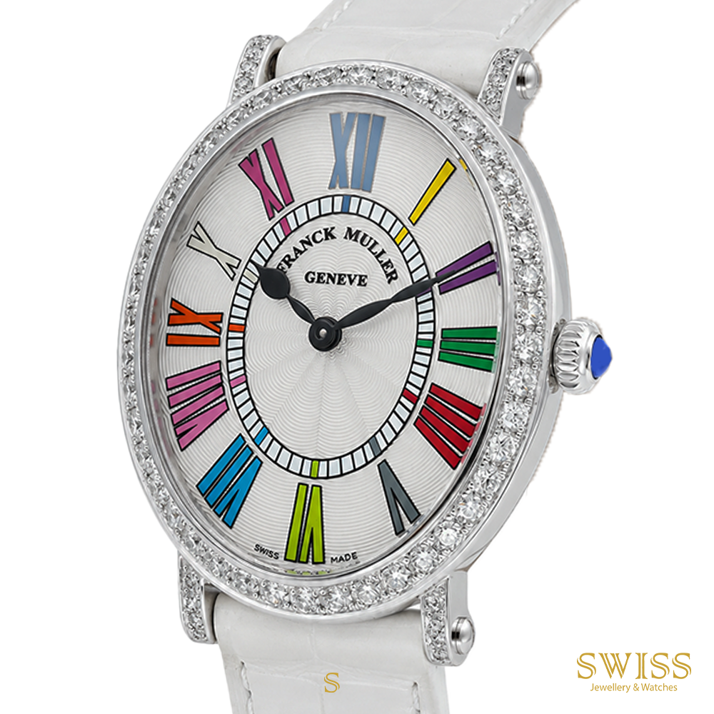Franck Muller Round Color Dreams Diamond White Strap