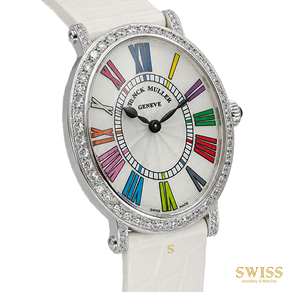 Franck Muller Round Color Dreams Diamond White Strap