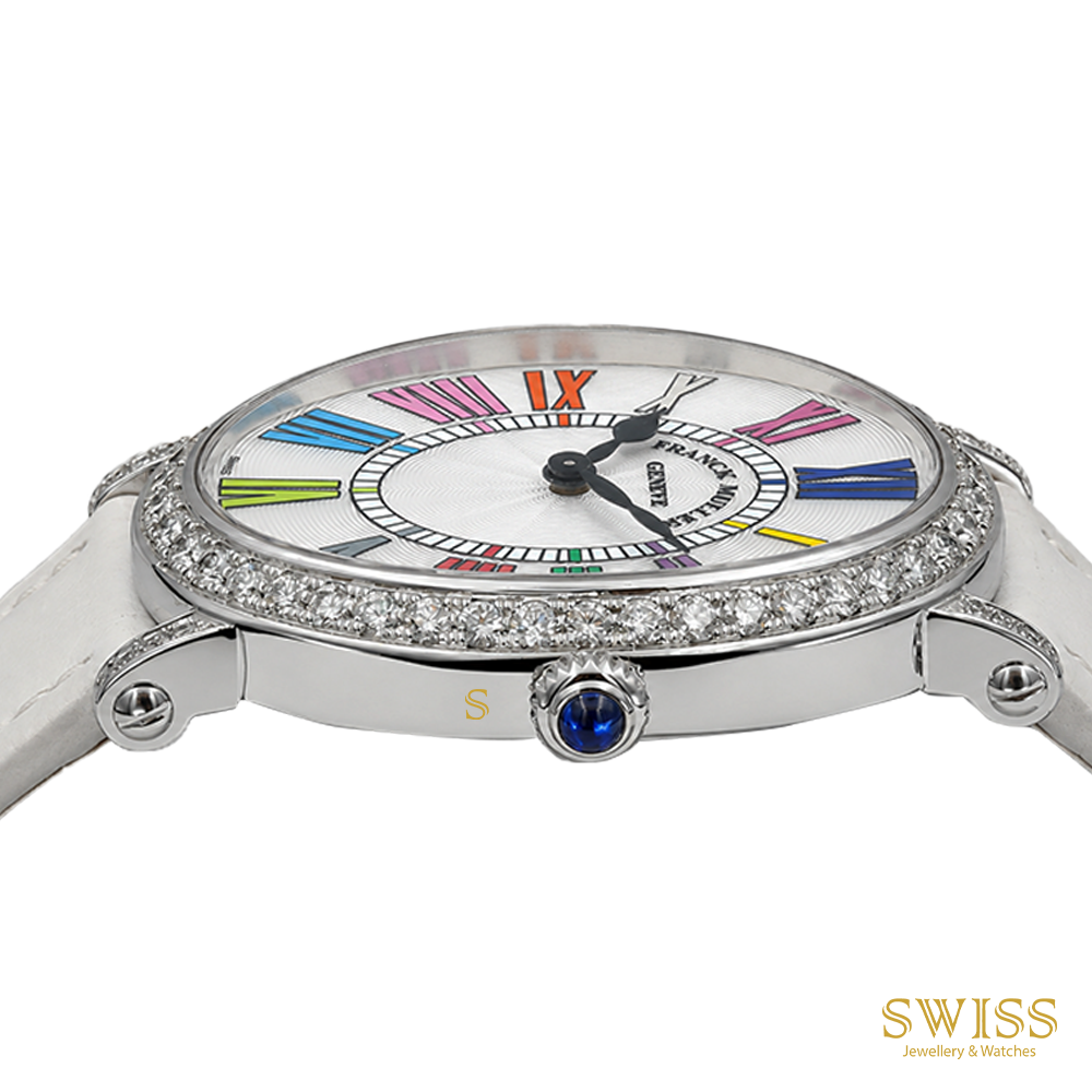 Franck Muller Round Color Dreams Diamond White Strap