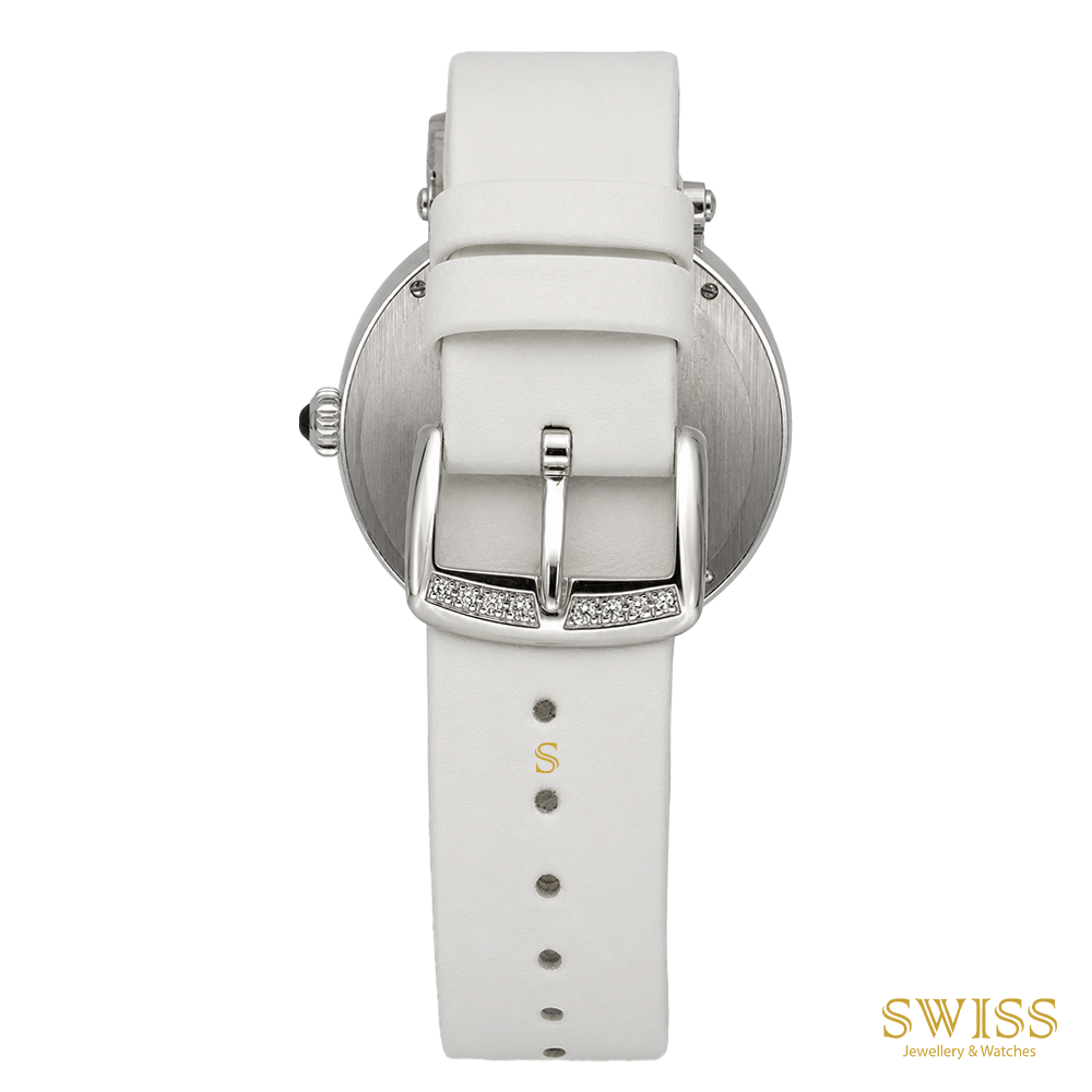 Franck Muller Sunrise Diamond MOP Dial White Strap