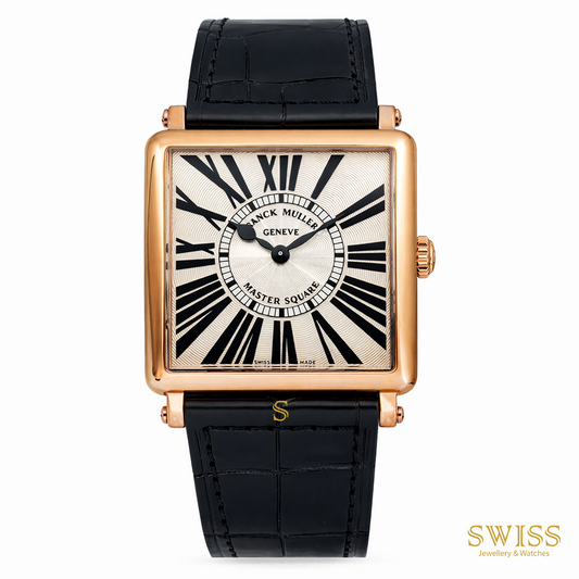 Franck Muller Master Square Rose Gold Silver Guilloché Dial
