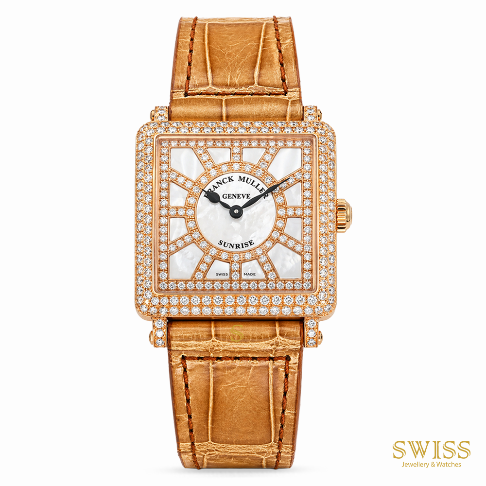 Franck Muller Master Square Sunrise Diamond Rose Gold