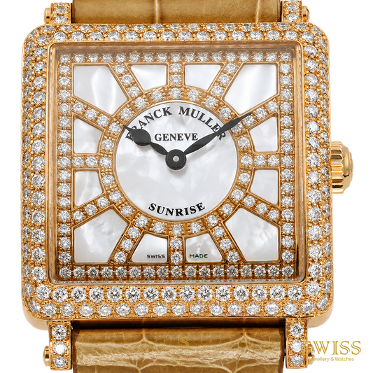Franck Muller Master Square Sunrise Diamond Rose Gold