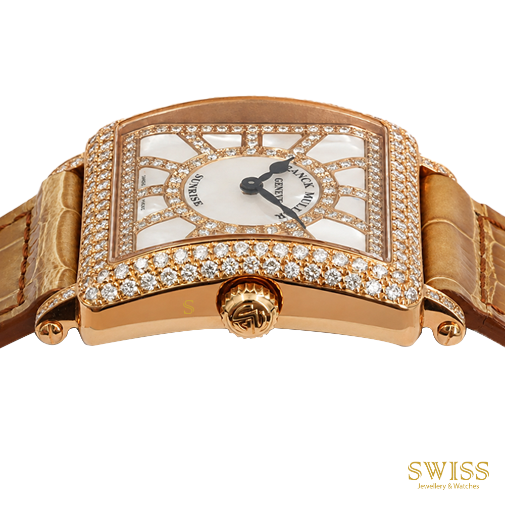 Franck Muller Master Square Sunrise Diamond Rose Gold