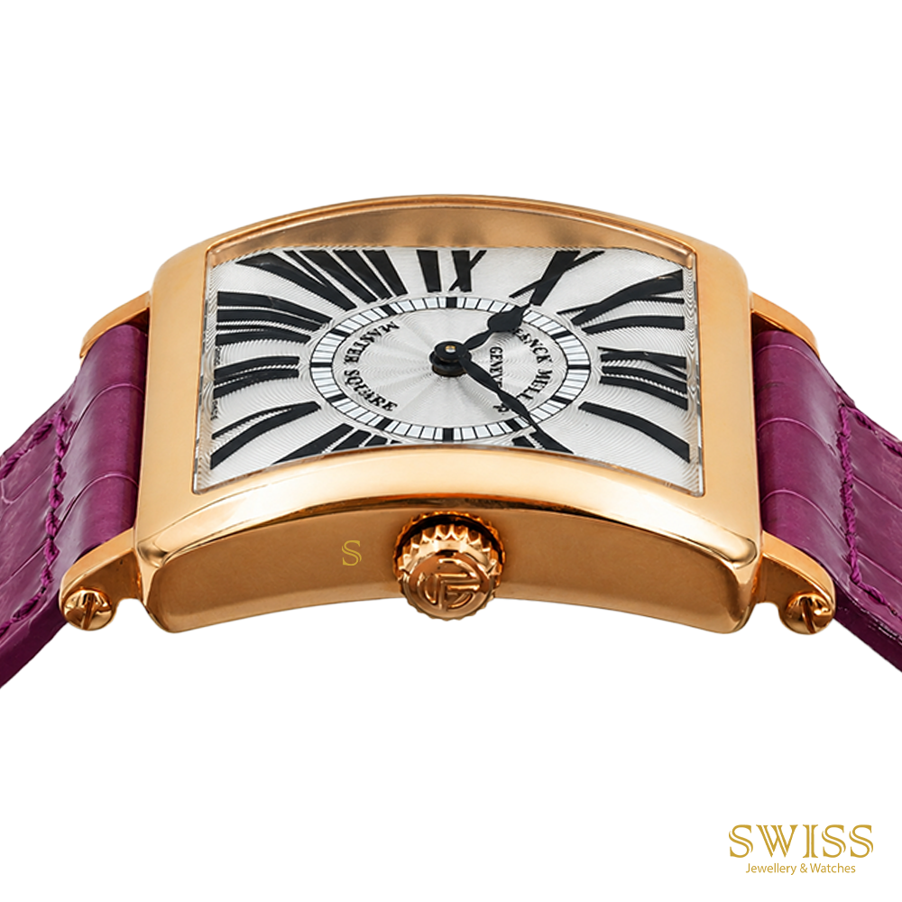 Franck Muller Master Square Rose Gold Purple Strap