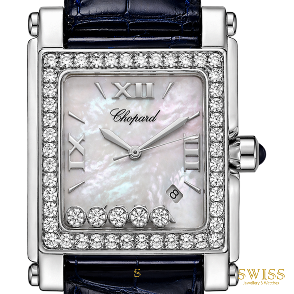 Chopard Happy Sport Square Diamond Mother-of-Pearl Dial