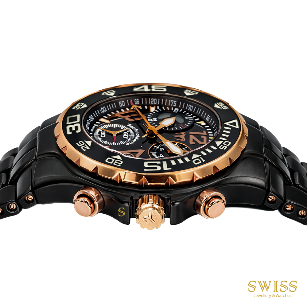 TechnoMarine UF6 Chronograph Black PVD & Rose Gold