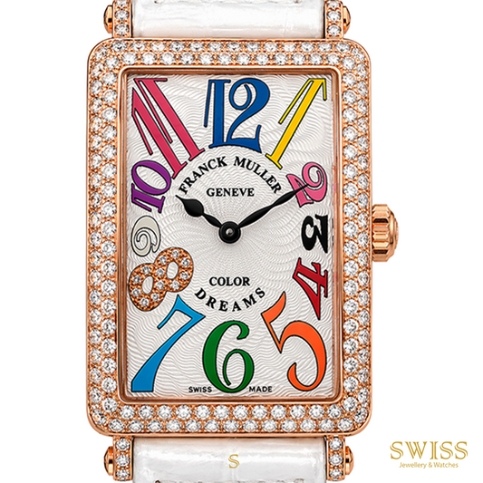 Franck Muller Long Island Color Dreams Diamond Rose Gold Watch
