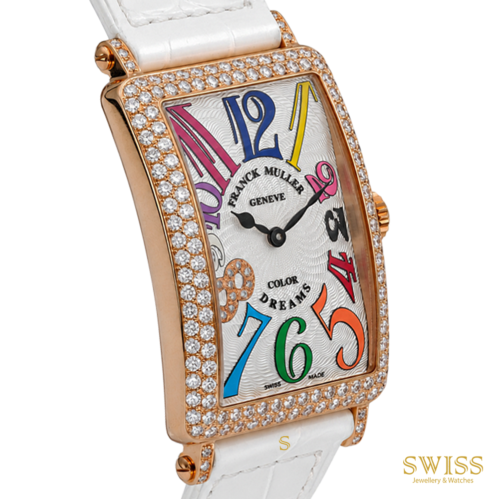Franck Muller Long Island Color Dreams Diamond Rose Gold Watch