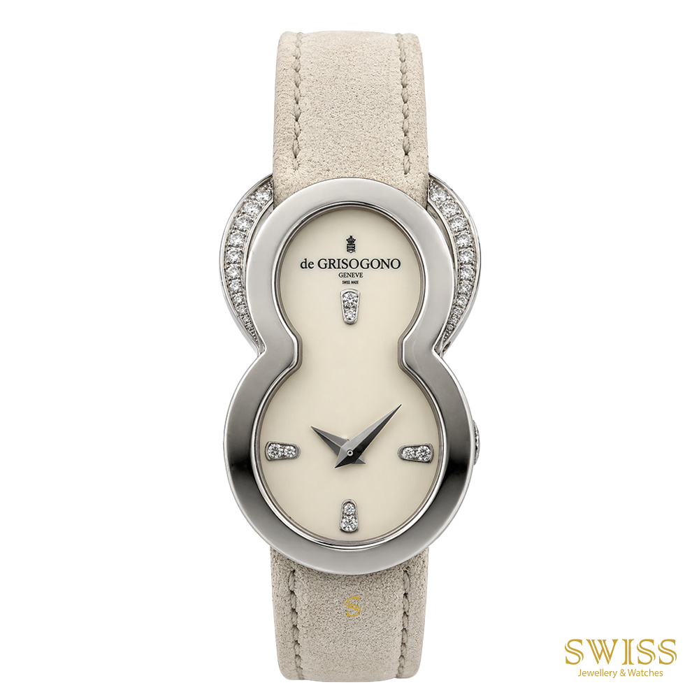 De Grisogono Be Eight Diamond White Gold Ladies Watch