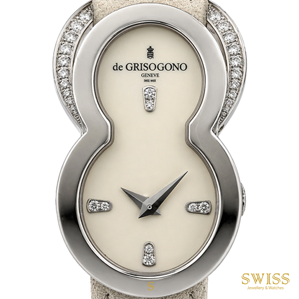 De Grisogono Be Eight Diamond White Gold Ladies Watch