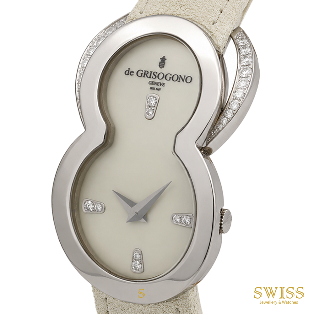 De Grisogono Be Eight Diamond White Gold Ladies Watch