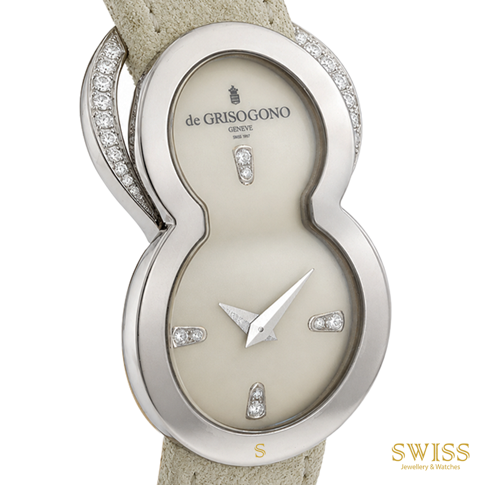 De Grisogono Be Eight Diamond White Gold Ladies Watch