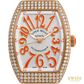 Franck Muller Vanguard Diamond Orange Numerals Rose Gold Watch