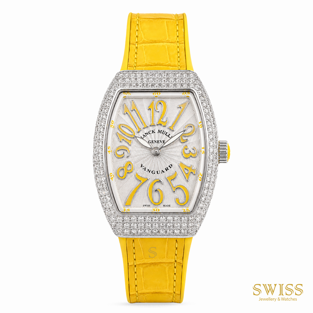 Franck Muller Vanguard Diamond Yellow Accents Ladies Watch