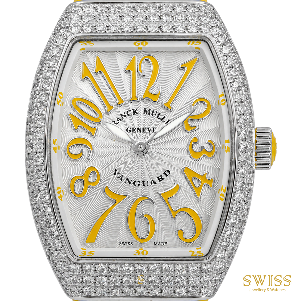 Franck Muller Vanguard Diamond Yellow Accents Ladies Watch