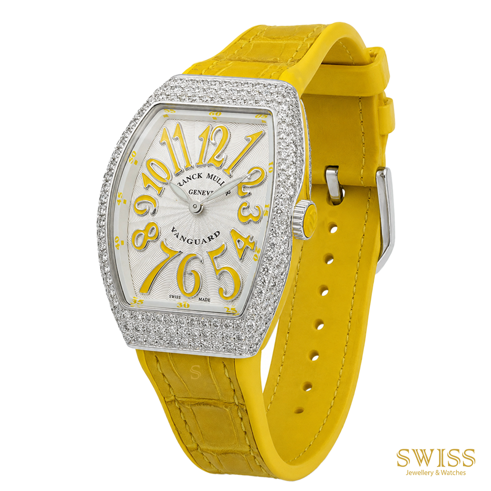 Franck Muller Vanguard Diamond Yellow Accents Ladies Watch