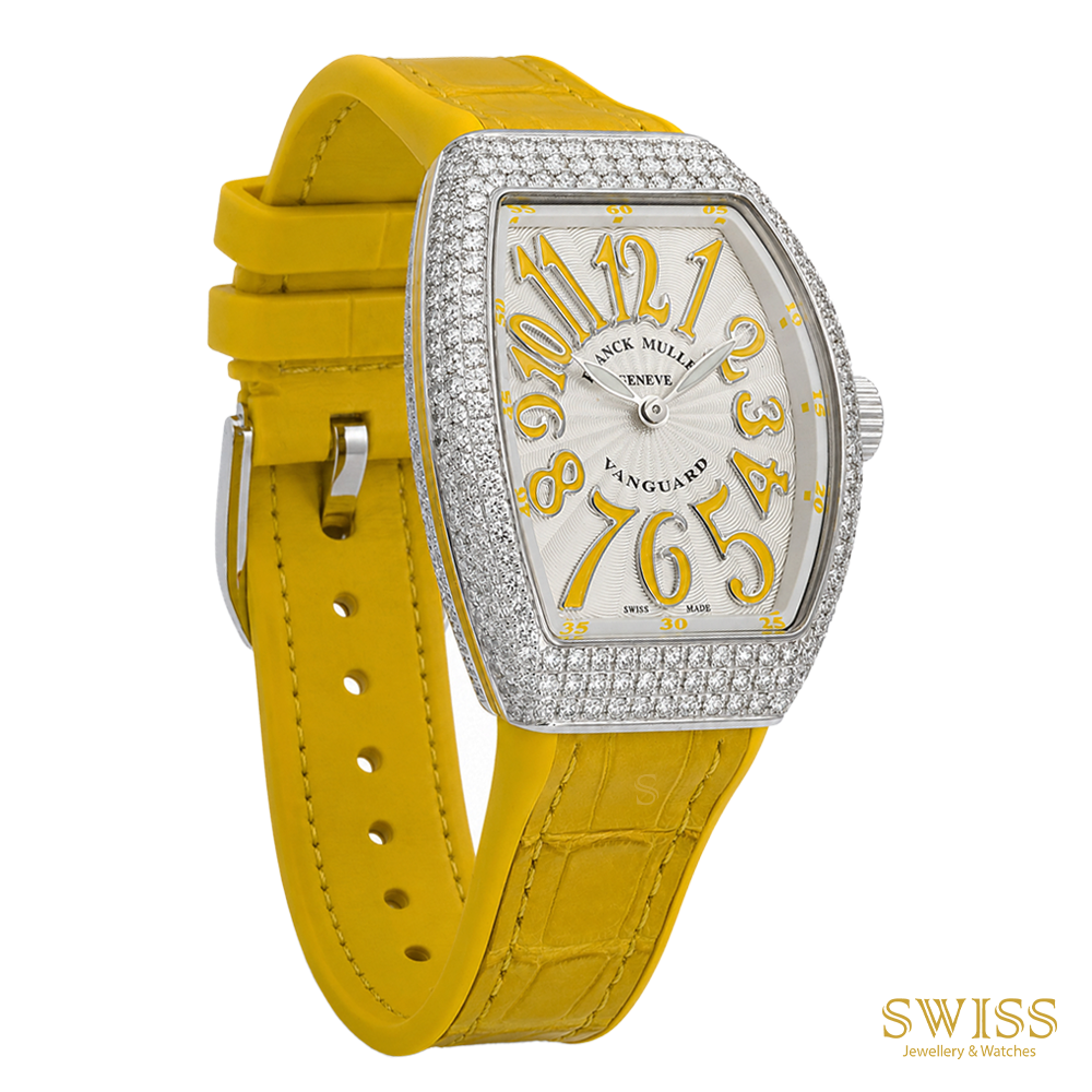 Franck Muller Vanguard Diamond Yellow Accents Ladies Watch