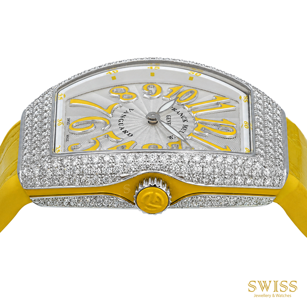 Franck Muller Vanguard Diamond Yellow Accents Ladies Watch