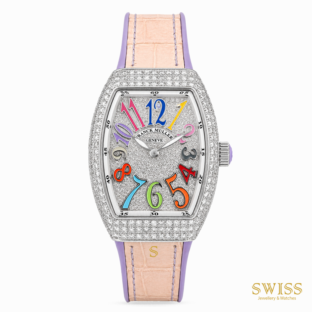 Franck Muller Vanguard Color Dreams Full Diamond Ladies Watch