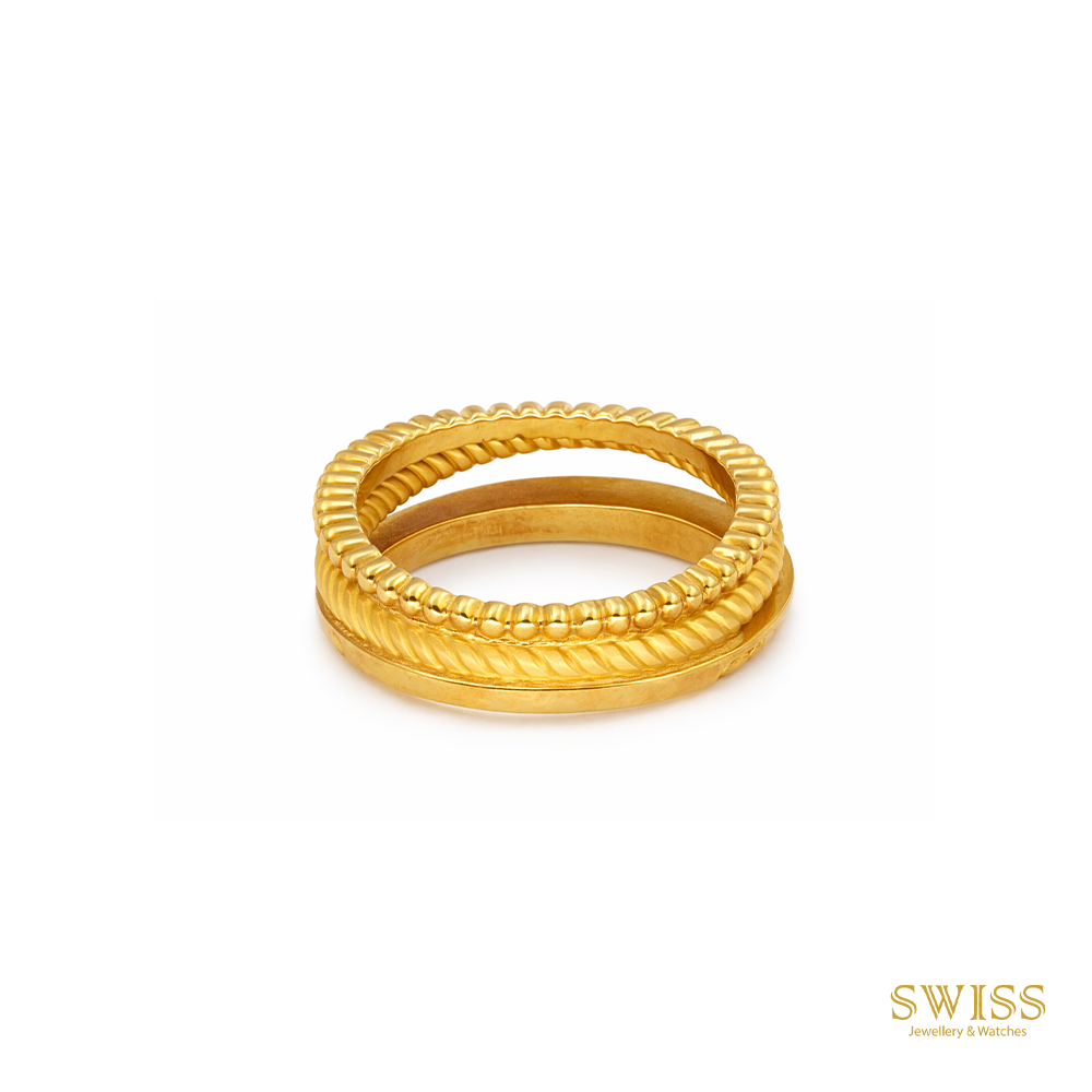 Carrera y Carrera Gold Trio Band Ring DA1270201