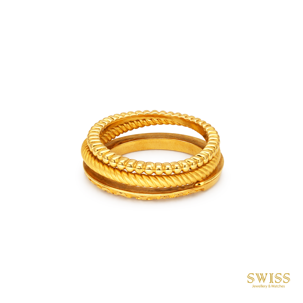 Carrera y Carrera Gold Trio Band Ring DA1270201