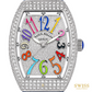 Franck Muller Vanguard Color Dreams Diamond Automatic Watch (Blue Strap)