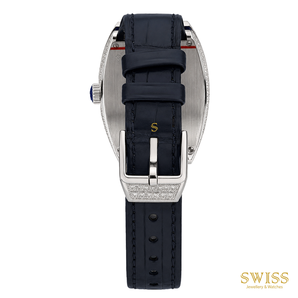 Franck Muller Vanguard Color Dreams Diamond Automatic Watch (Blue Strap)
